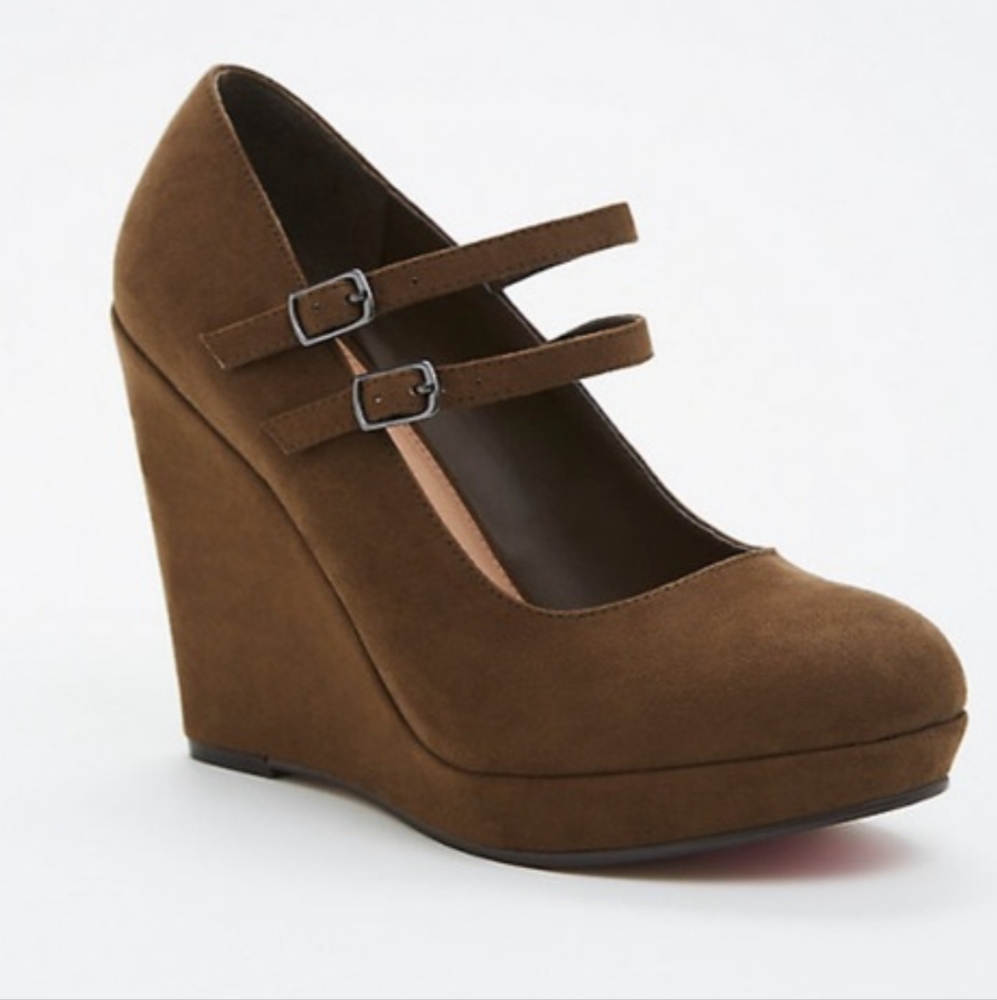 Torrid Platform w/ Straps Olive Brown Size 9.5 Wide